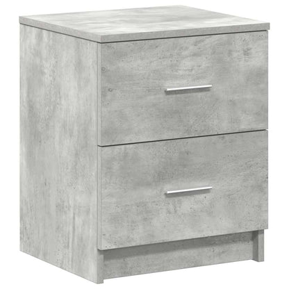 Mesas cabeceira 2pcs c/ 2gavetas 40x36x50 cm cinzento cimento