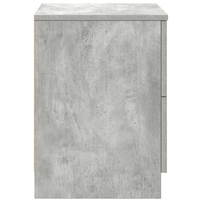 Mesas cabeceira 2pcs c/ 2gavetas 40x36x50 cm cinzento cimento