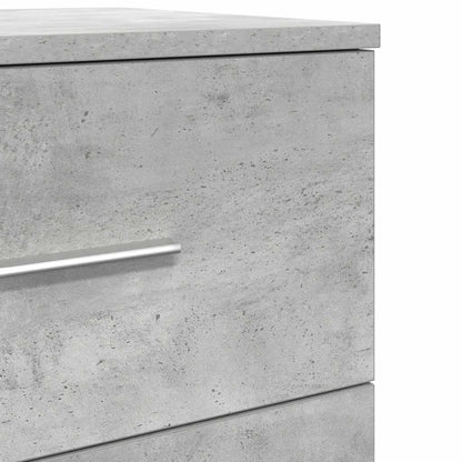 Mesas cabeceira 2pcs c/ 2gavetas 40x36x50 cm cinzento cimento