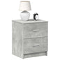 Mesas cabeceira 2pcs c/ 2gavetas 40x36x50 cm cinzento cimento