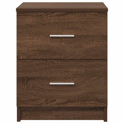 Mesas cabeceira 2pcs com 2gavetas 40x36x50 cm carvalho castanho