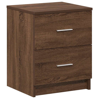 Mesas cabeceira 2pcs com 2gavetas 40x36x50 cm carvalho castanho