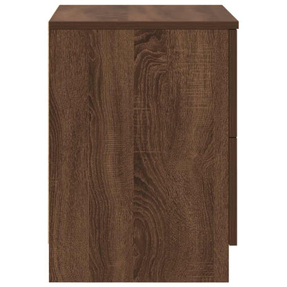 Mesas cabeceira 2pcs com 2gavetas 40x36x50 cm carvalho castanho