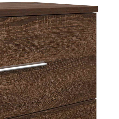 Mesas cabeceira 2pcs com 2gavetas 40x36x50 cm carvalho castanho