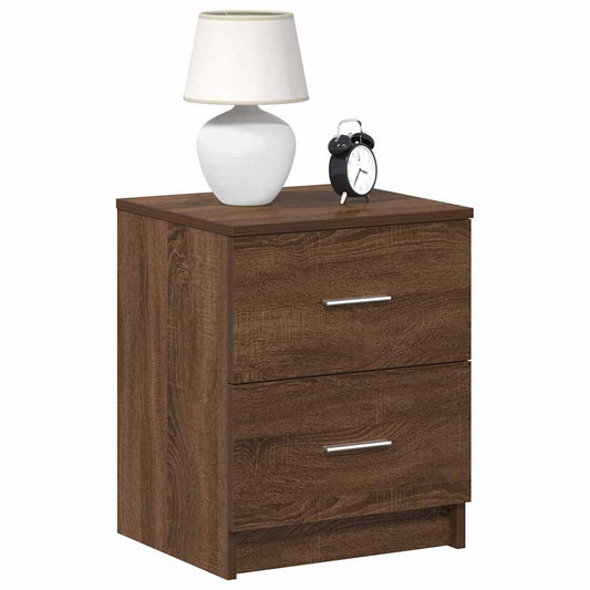Mesas cabeceira 2pcs com 2gavetas 40x36x50 cm carvalho castanho