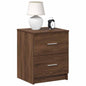 Mesas cabeceira 2pcs com 2gavetas 40x36x50 cm carvalho castanho