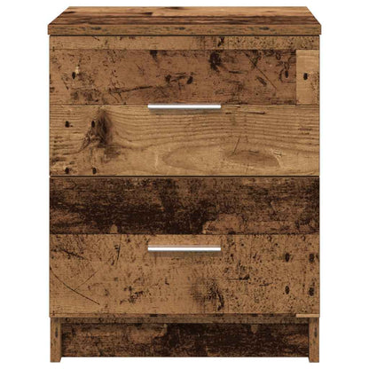 Mesas de cabeceira 2 pcs com 2gavetas 40x36x50 cm madeira velha