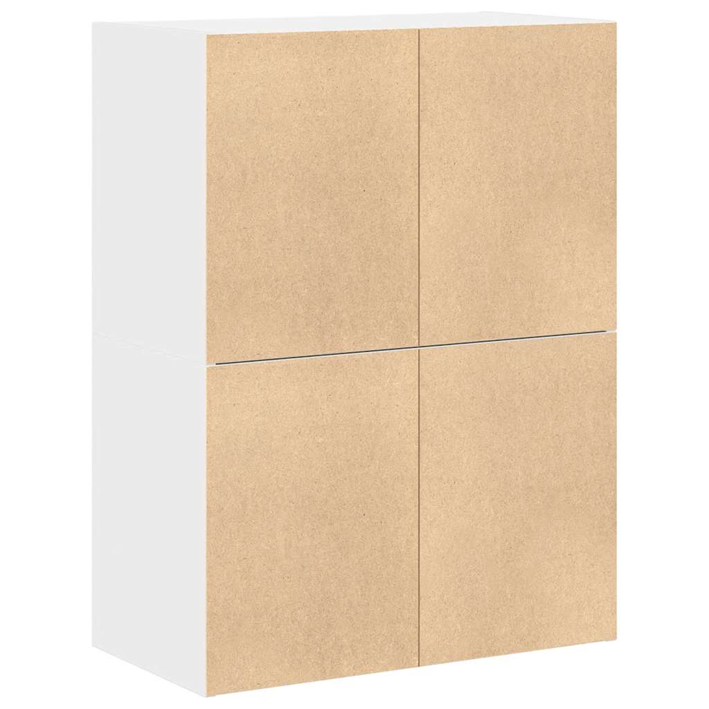 Armários c/ 2 gavetas 2 pcs 60x31x40cm derivados madeira branco