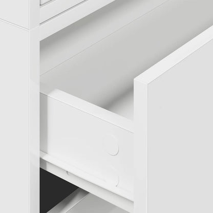 Armários c/ 2 gavetas 2 pcs 60x31x40cm derivados madeira branco