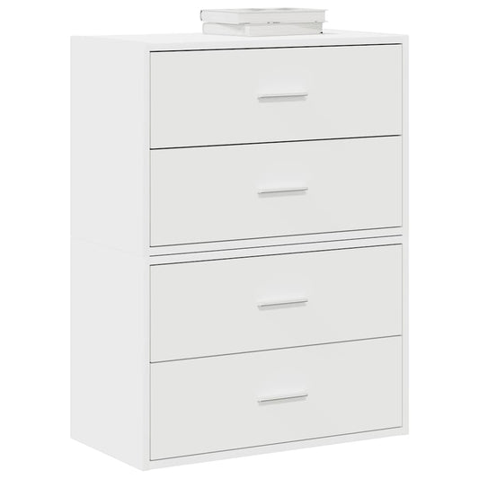 Armários c/ 2 gavetas 2 pcs 60x31x40cm derivados madeira branco