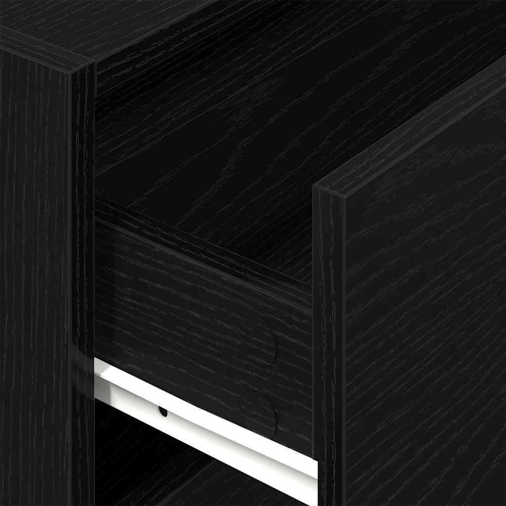 Armário c/ 2gavetas 60x31x40cm derivados madeira carvalho preto