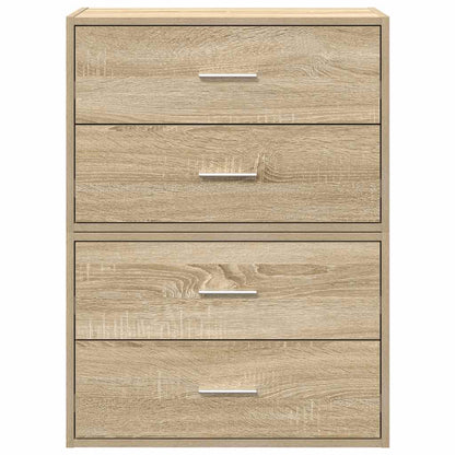 Armários c/ 2 gavetas 2 pcs 60x31x40cm derivados madeira