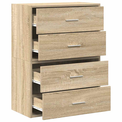 Armários c/ 2 gavetas 2 pcs 60x31x40cm derivados madeira