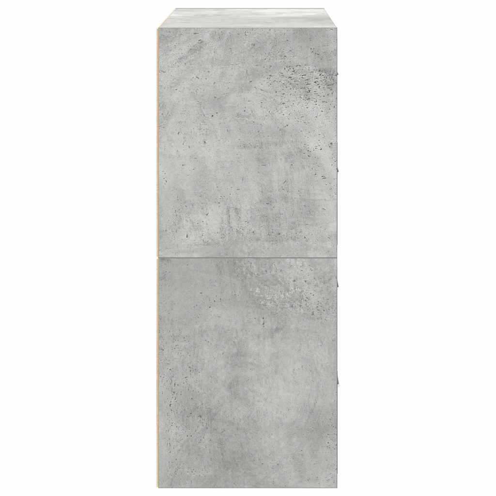 Armários com 2 gavetas 2 pcs 60x31x40 cm cinzento betão