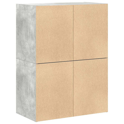 Armários com 2 gavetas 2 pcs 60x31x40 cm cinzento betão