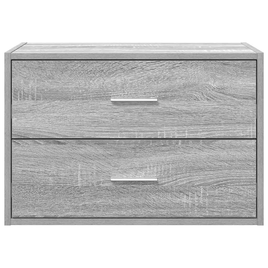 Armário c/ 2 gavetas 60x31x40 cm deriv. madeira cinzento sonoma