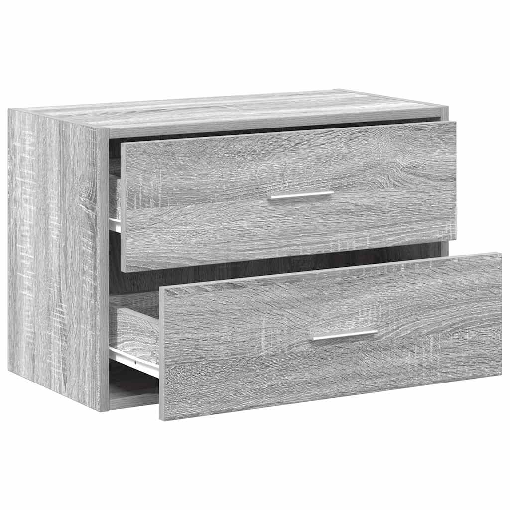 Armário c/ 2 gavetas 60x31x40 cm deriv. madeira cinzento sonoma