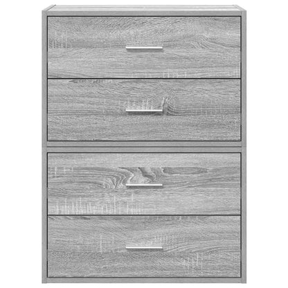 Armários c/ 2 gavetas 2 pcs 60x31x40cm derivados madeira