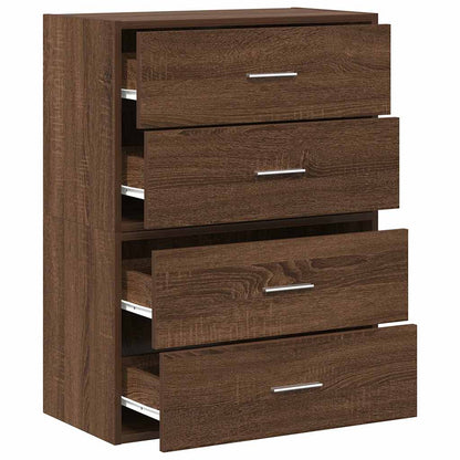Armários c/ 2 gavetas 2 pcs 60x31x40cm derivados madeira