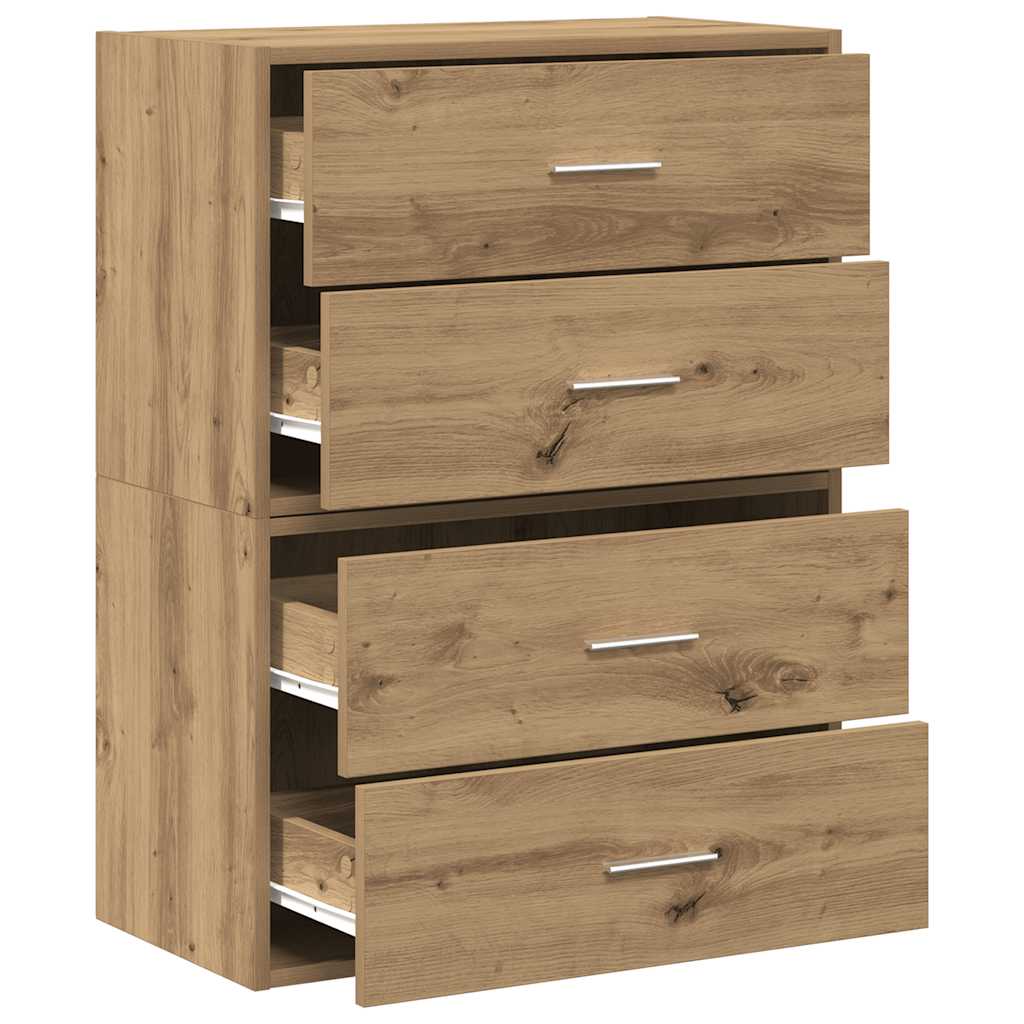 Armários c/ 2 gavetas 2 pcs 60x31x40cm derivados madeira