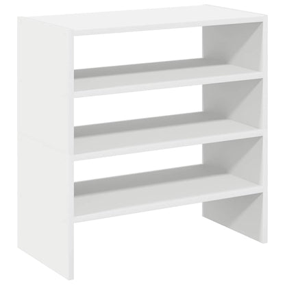 Sapateiras 2 pcs empilháveis 60x30x30,5 cm branco