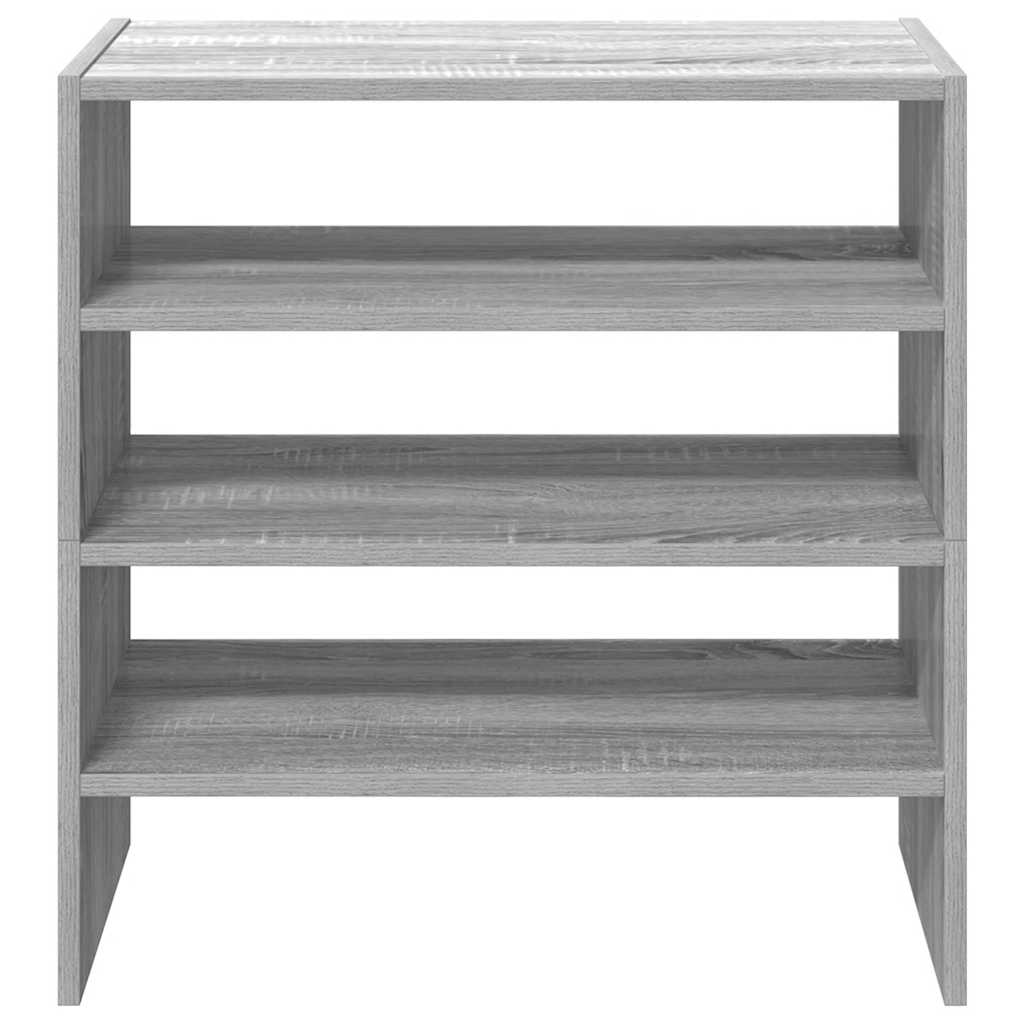 Sapateiras 2 pcs empilháveis 60x30x30,5 cm cinzento sonoma