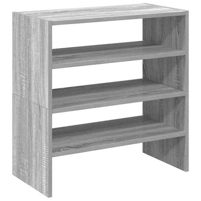 Sapateiras 2 pcs empilháveis 60x30x30,5 cm cinzento sonoma