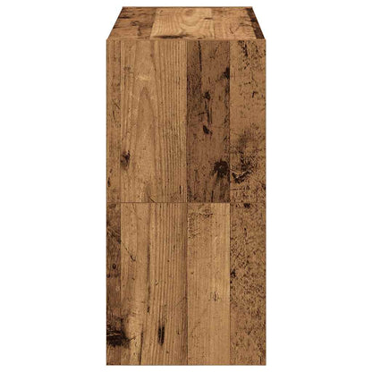 Sapateiras 2 pcs empilháveis 60x30x30,5 cm madeira velha