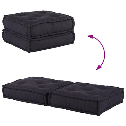 Pufe modular 70x70x36 cm tecido antracite