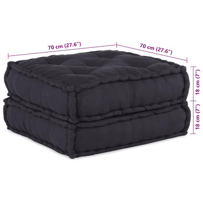 Pufe modular 70x70x36 cm tecido antracite