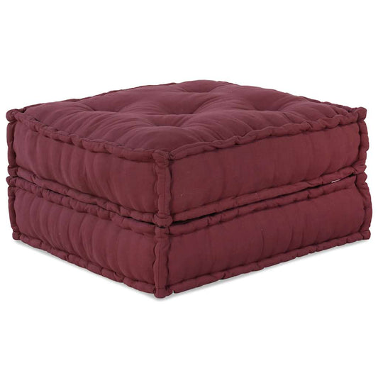 Pufe modular 70x70x36 cm tecido castanho