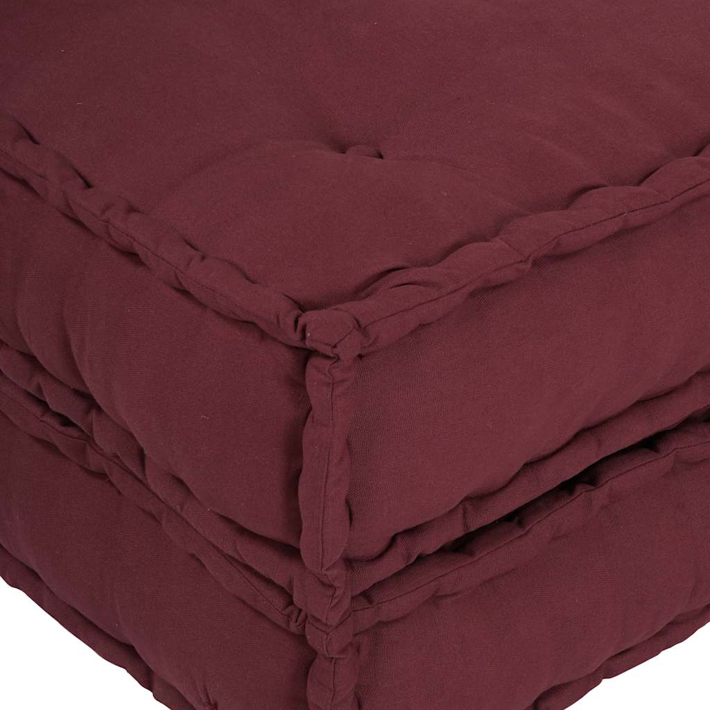 Pufe modular 70x70x36 cm tecido castanho