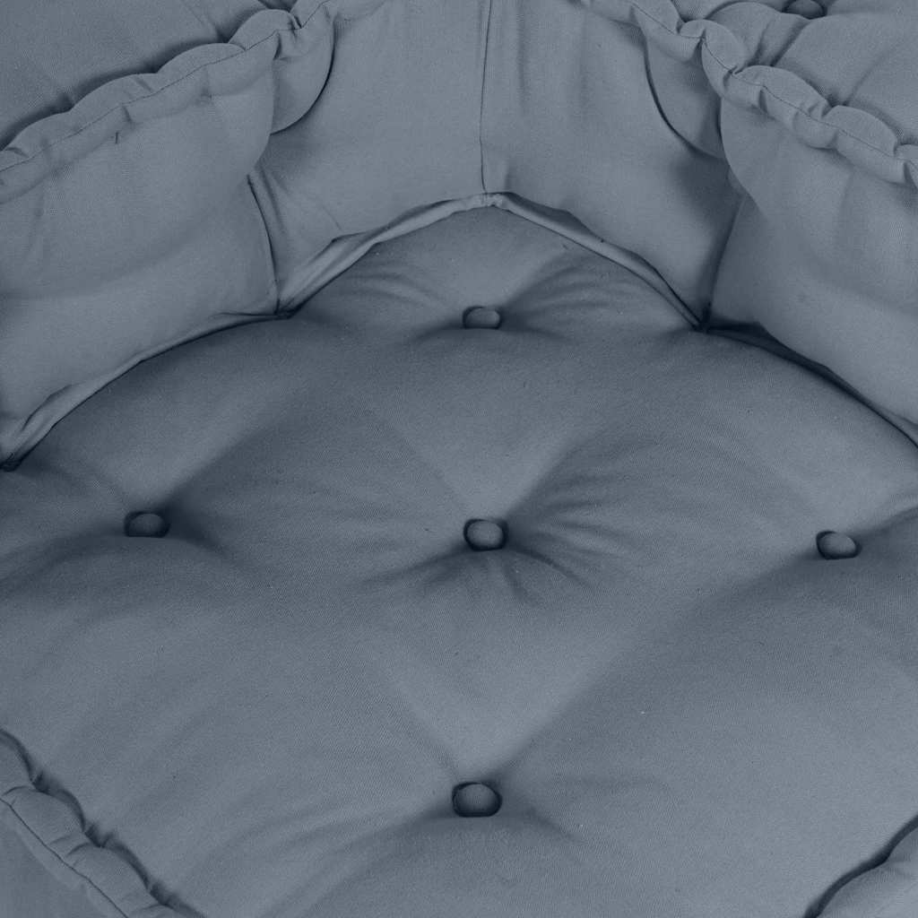 Sofá Modular Manual 2 pcs Cinzeto 140 x 70 x 36 cm tecido