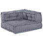 Sofá Modular Manual 2 pcs Cinzeto 140 x 70 x 36 cm tecido