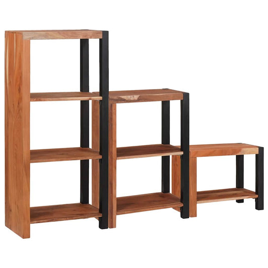 Estante 3 pcs Castanho 50 x 30 x 110 cm
