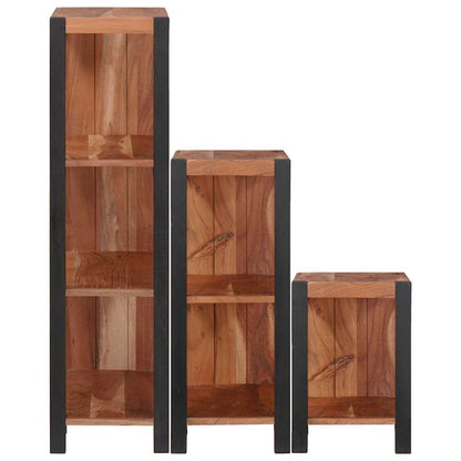 Estante 3 pcs Castanho 50 x 30 x 110 cm