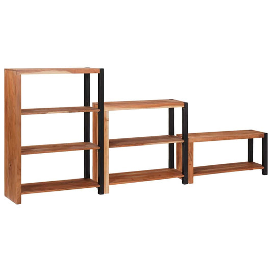 Estante 3 pcs Castanho 80 x 30 x 110 cm