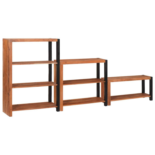 Estante 3 pcs Castanho 80 x 30 x 110 cm