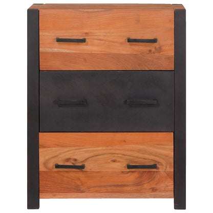 Buffet 3 pcs Castanho 110 x 30 x 75 cm Madeira de acácia maciça