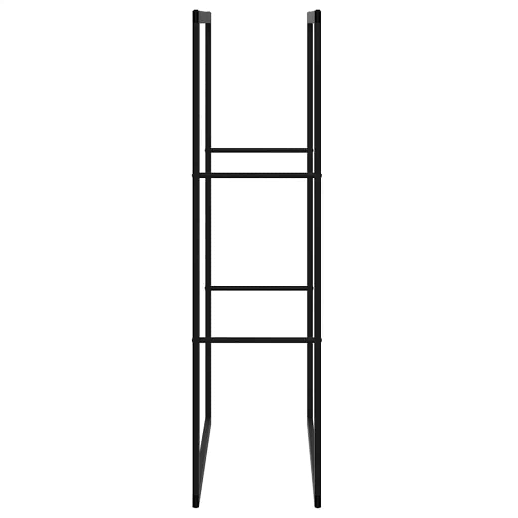 Suporte para lenha 55x30x116 cm aço preto