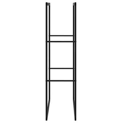Suporte para lenha 55x30x116 cm aço preto