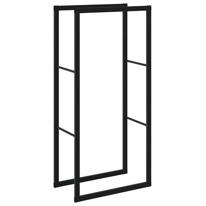 Suporte para lenha 55x30x116 cm aço preto
