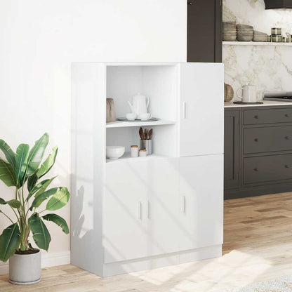 2 pcs armário de cozinha conjunto derivados de madeira branco