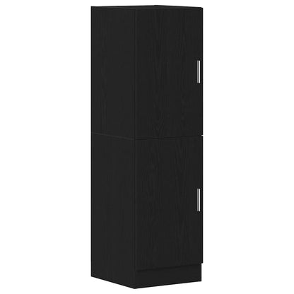 2 pcs armário de cozinha conjunto derivados de madeira preto