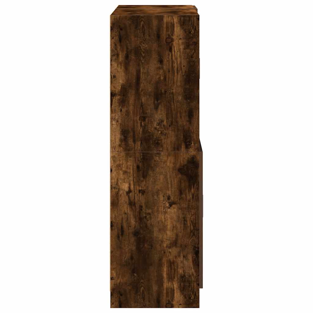 2pcs armário de cozinha conjunto deriv. madeira carvalho fumado