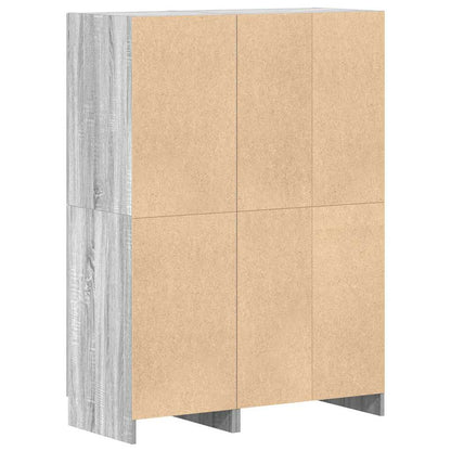 2 pcs armário de cozinha conjunto deriv. madeira cinza sonoma