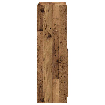 2 pcs armário de cozinha conjunto deriv. madeira madeira velha