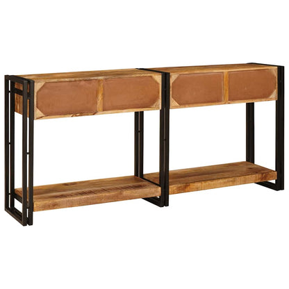 Mesas consola 2 pcs Castanho Madeira de Manga Sólida
