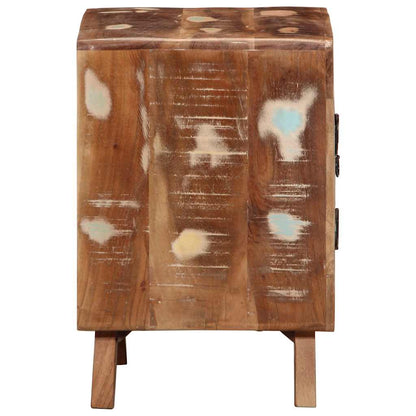 Mesas de cabeceira 2 pcs 40x32x46 cm madeira recuperada maciça