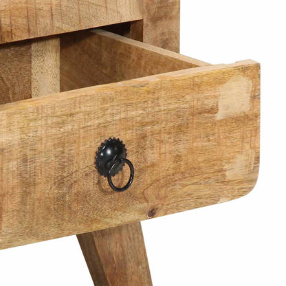 Mesa de cabeceira 40x32x46cm madeira de mangueira áspera maciça